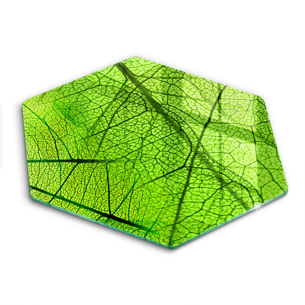 Tocător de bucătărie în formă de hexagon Natura venelor frunzelor