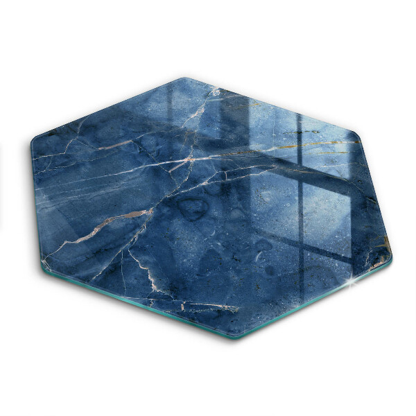 Tocător de bucătărie în formă de hexagon Textură de piatră marmură