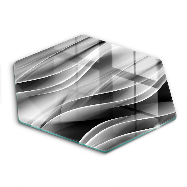 Tocător din sticlă hexagonal Linii moi abstracte