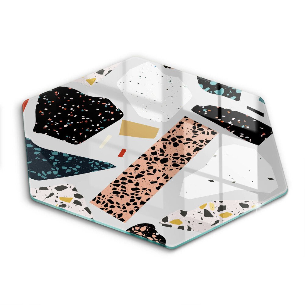 Tocător din sticlă hexagonal Gresie