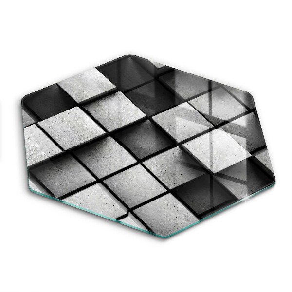 Tocător din sticlă hexagonal Fundal de geometrie 3D