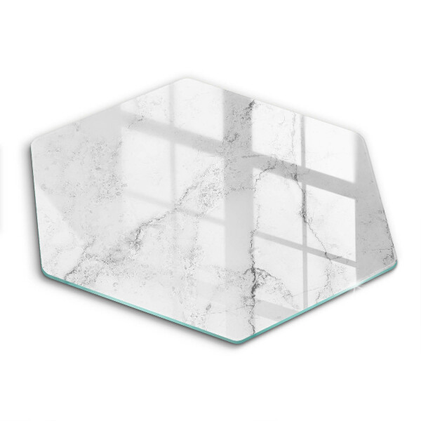 Tocător din sticlă hexagonal Textură elegantă de marmură