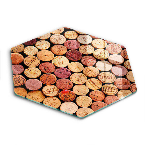 Tocător sticlă hexagonal Model de plută de vin