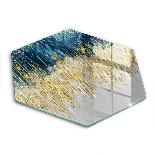 Tocător sticlă hexagonal Abstracție de designer