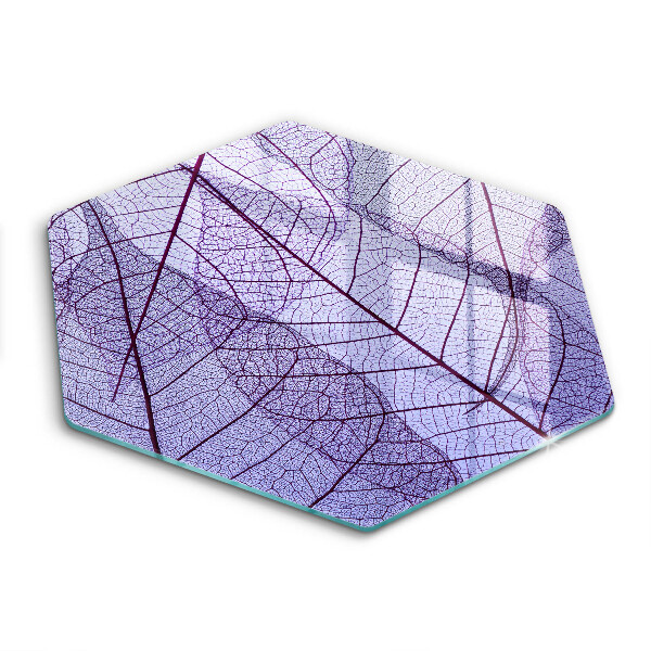 Tocător sticlă hexagonal Frunze cu nervuri