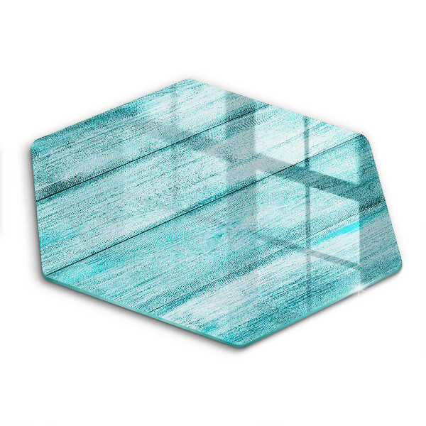 Tocător din sticlă hexagonal Scânduri de lemn vintage
