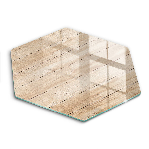 Tocător sticlă hexagonal Scânduri de lemn