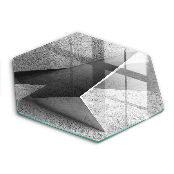 Tocător sticlă hexagonal Abstracție concretă