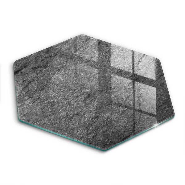 Tocător din sticlă hexagonal Textură de piatră