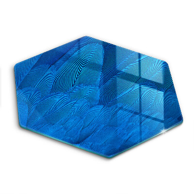 Tocător sticlă hexagonal Pene de pasăre