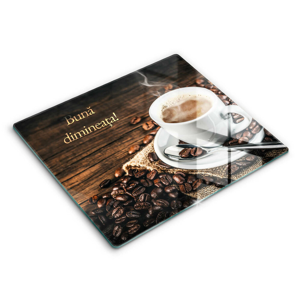 Tocător din sticlă Bună dimineața! 60x52cm