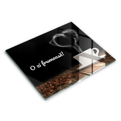 Tocător din sticlă O zi bună! 60x52cm