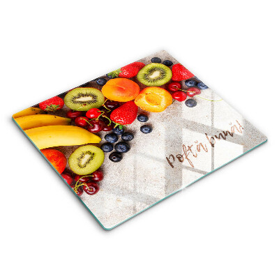 Tocător din sticlă Fructe Poftă bună! 60x52cm