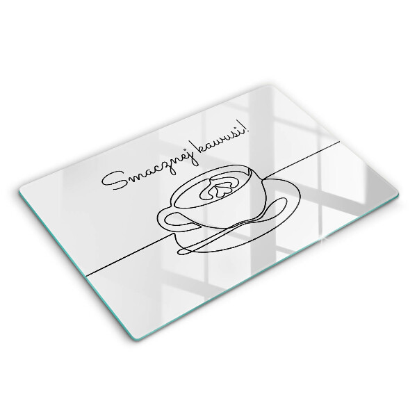 Tocător sticlă Cafea, Inscripție: Savurați cafeaua