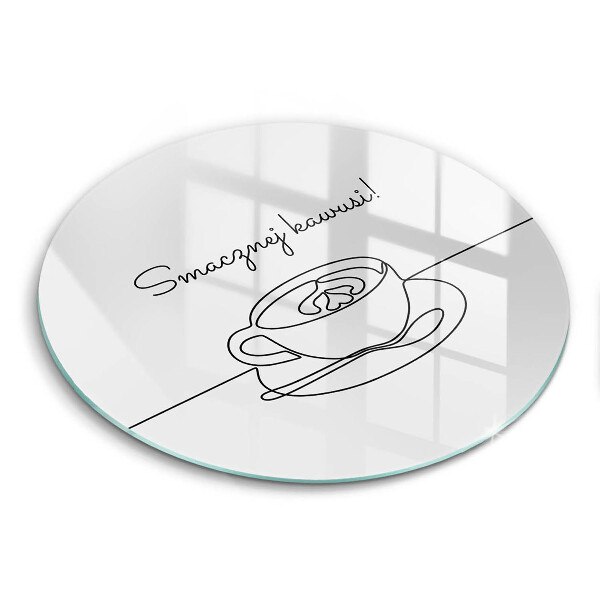 Cafea, Inscripție: Savurați cafeaua Rundă tocător de bucătărie