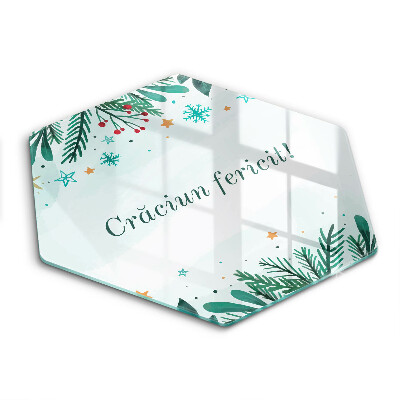 Tocător de bucătărie hexagonal Crăciun: Crăciun Fericit!