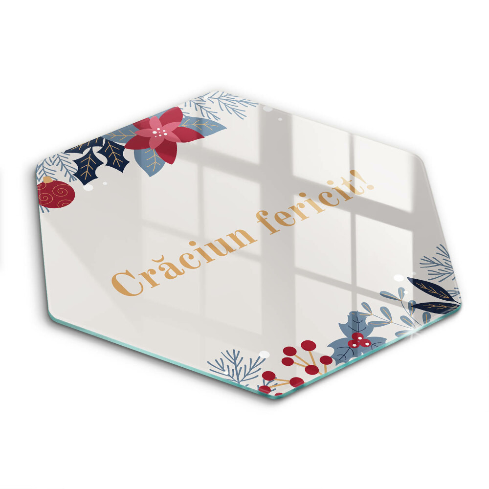 Tocător de bucătărie hexagonal Crăciun: Crăciun Fericit!