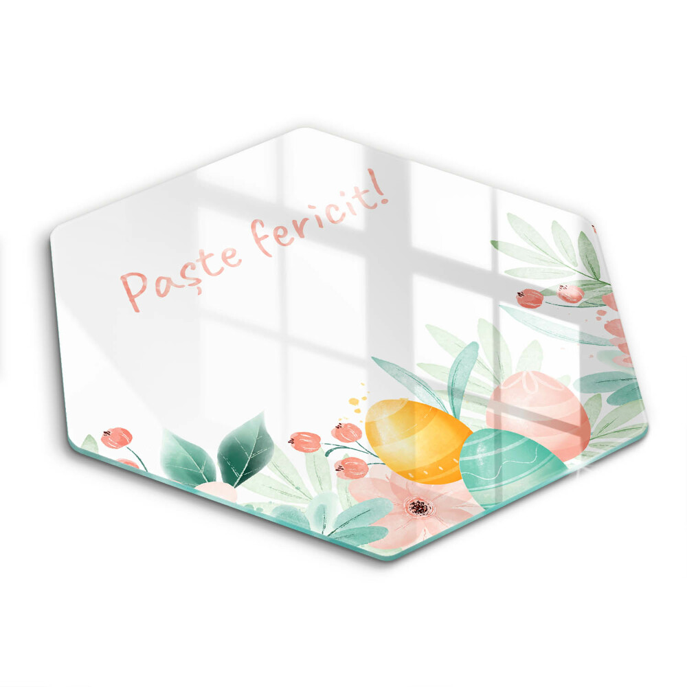 Tocător de bucătărie hexagonal Paște Fericit!