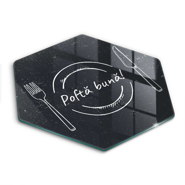 Tocător de bucătărie hexagonal Poftă bună!