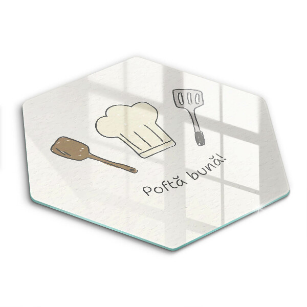 Tocător de bucătărie hexagonal Poftă bună!