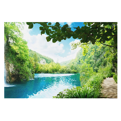 Păduri, cascade și lacuri (tablou/print cu peisaj natural)