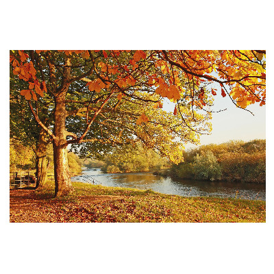 Peisaj de râu de toamnă în nuanțe calme