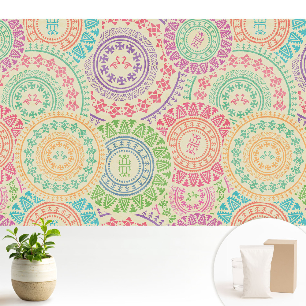 Mandale în stil boho în culori pastelate