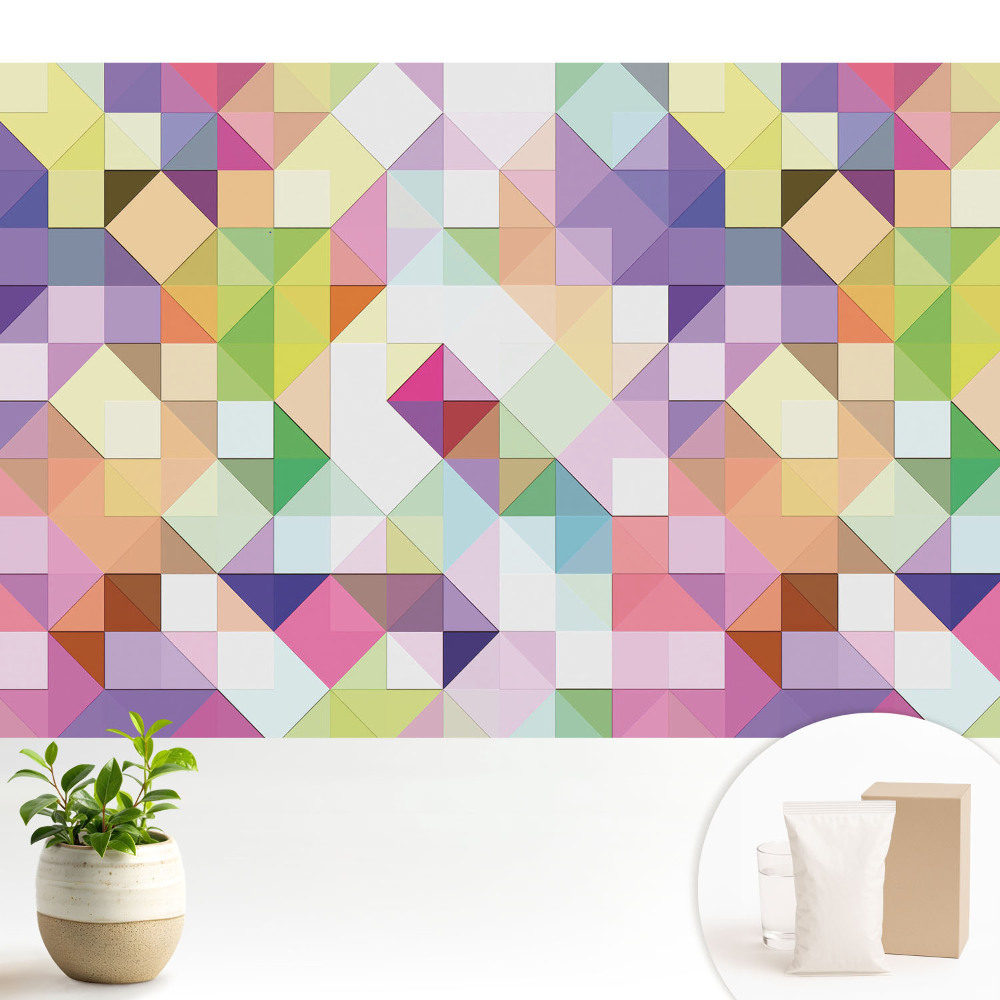 Mozaic geometric în culori vii