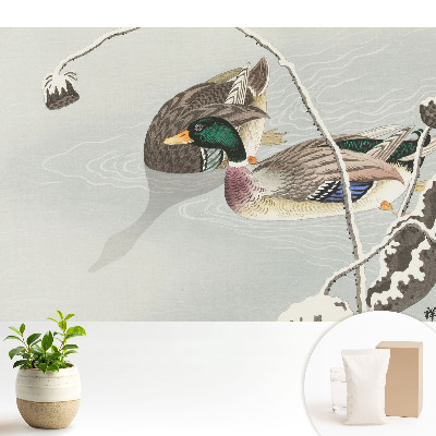 Două rațe pe apă într-un stil clasic