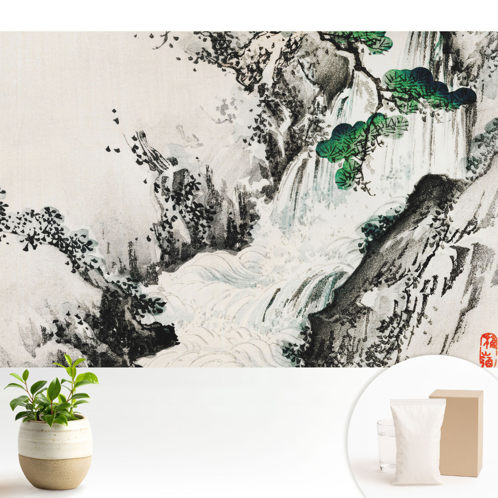 Peisaj oriental cu cascade