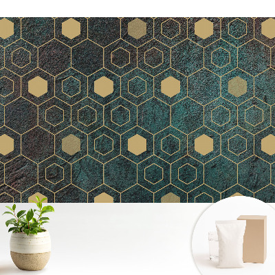 Hexagone geometrice pe un fundal întunecat