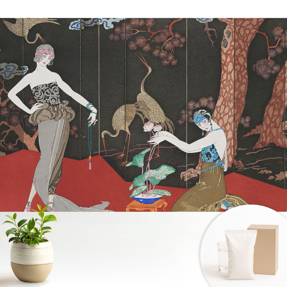 Figuri Art Deco și natură