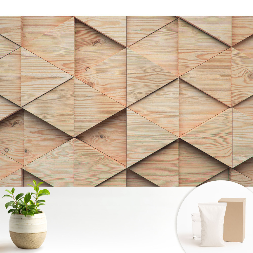 Panouri geometrice din lemn în stil modern