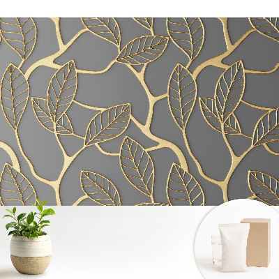 Frunze pe fundal gri cu model subtil