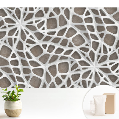 Structuri organice albe pe fundal maro