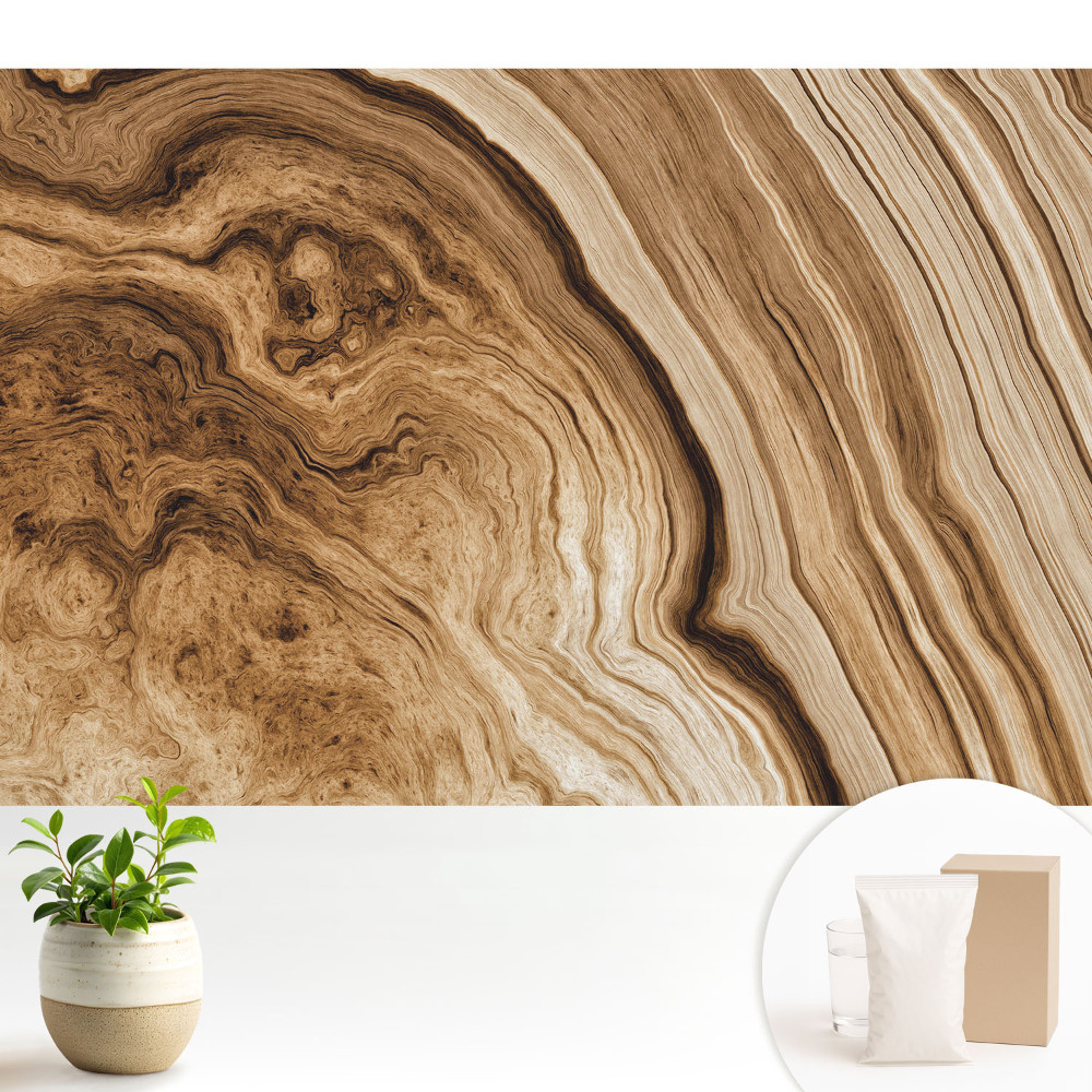 Linii organice de lemn, tonuri pământii, atmosferă echilibrată