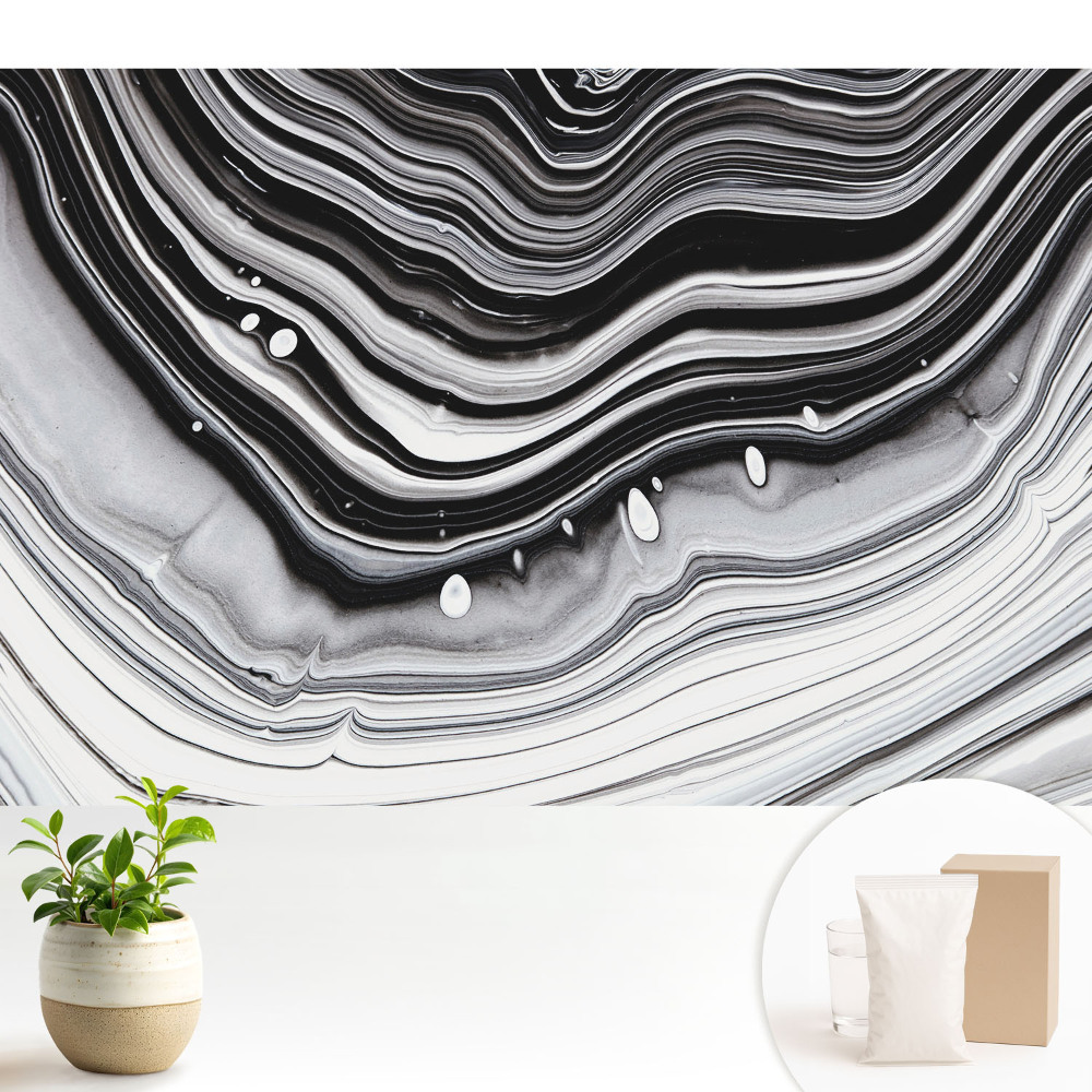 Valuri abstracte de alb-negru