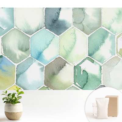 Armonie hexagonală în acuarelă