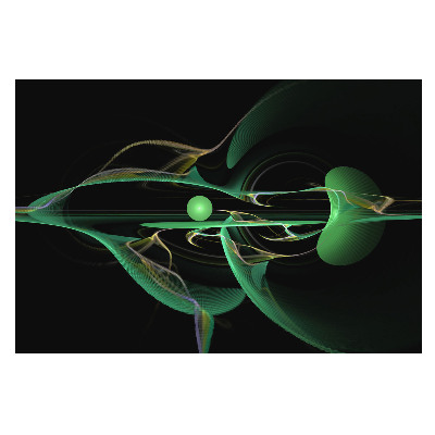 Valuri verzi abstracte cu sferă