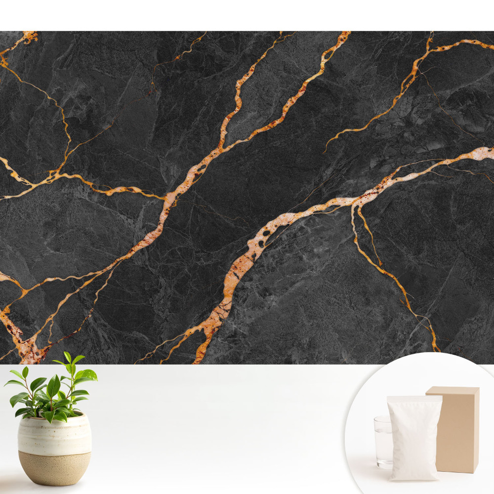 Fundal negru de marmură cu vene