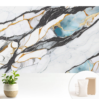 Marmură cu negru și albastru