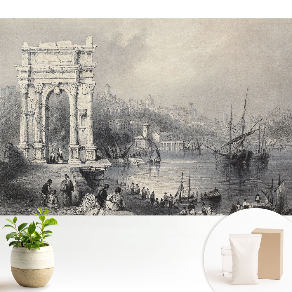 Un port istoric cu un arc antic