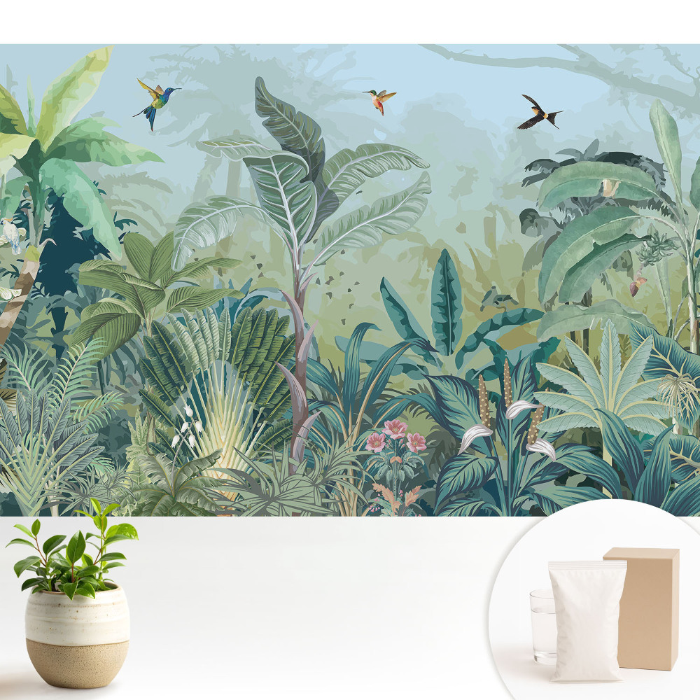 O junglă exotică plină de verdeață