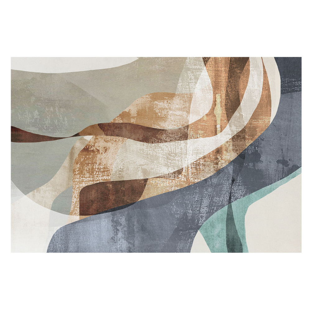 Forme abstracte colorate cu contururi ondulate
