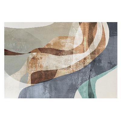 Forme abstracte colorate cu contururi ondulate