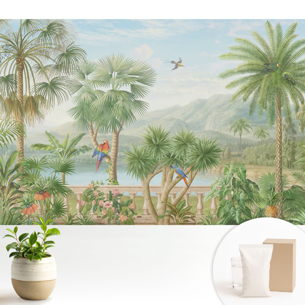 Vedere tropicală a unei oaze naturale