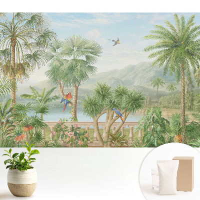 Vedere tropicală a unei oaze naturale