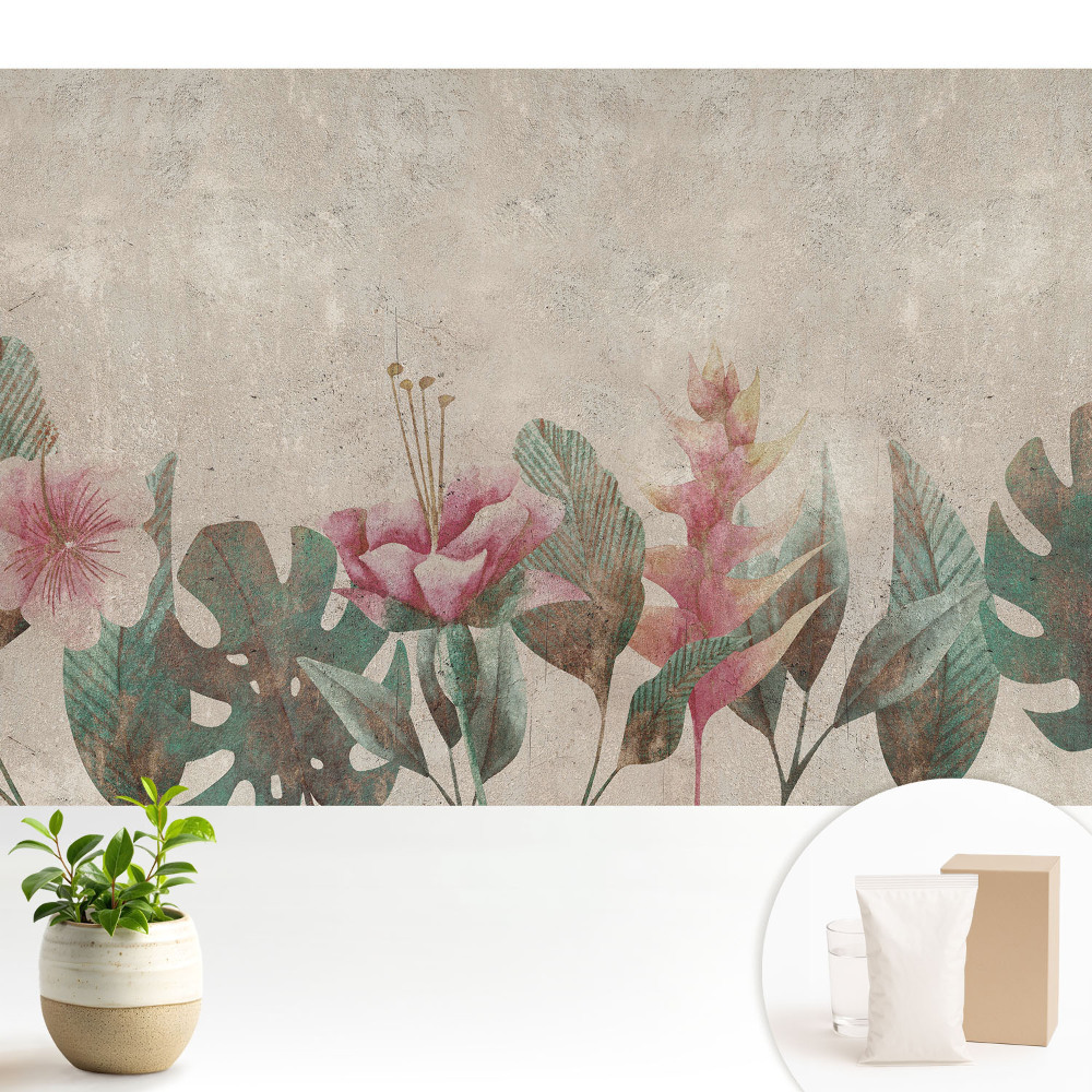 Armonie vintage de flori și frunze pastelate