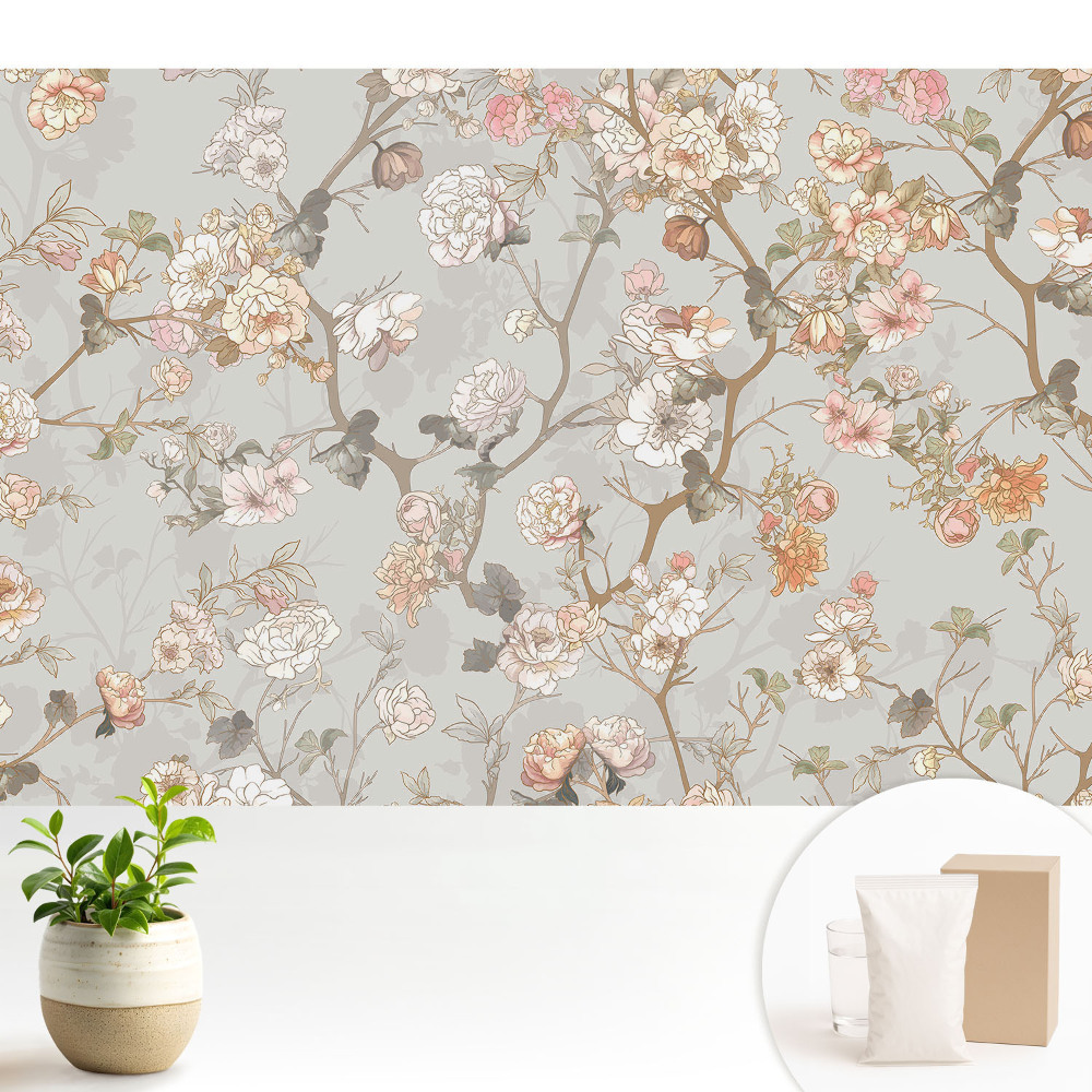 Motiv floral pastelat clasic