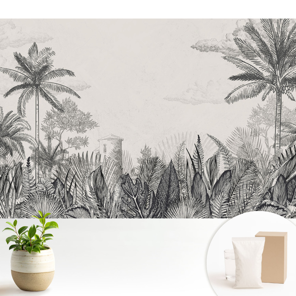 Palmieri exotici și o clădire misterioasă